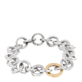Sterling Silver 18K Yellow Gold Circle Link Bracelet