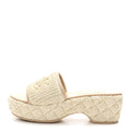Raffia CC Platform Mules 37.5 Beige