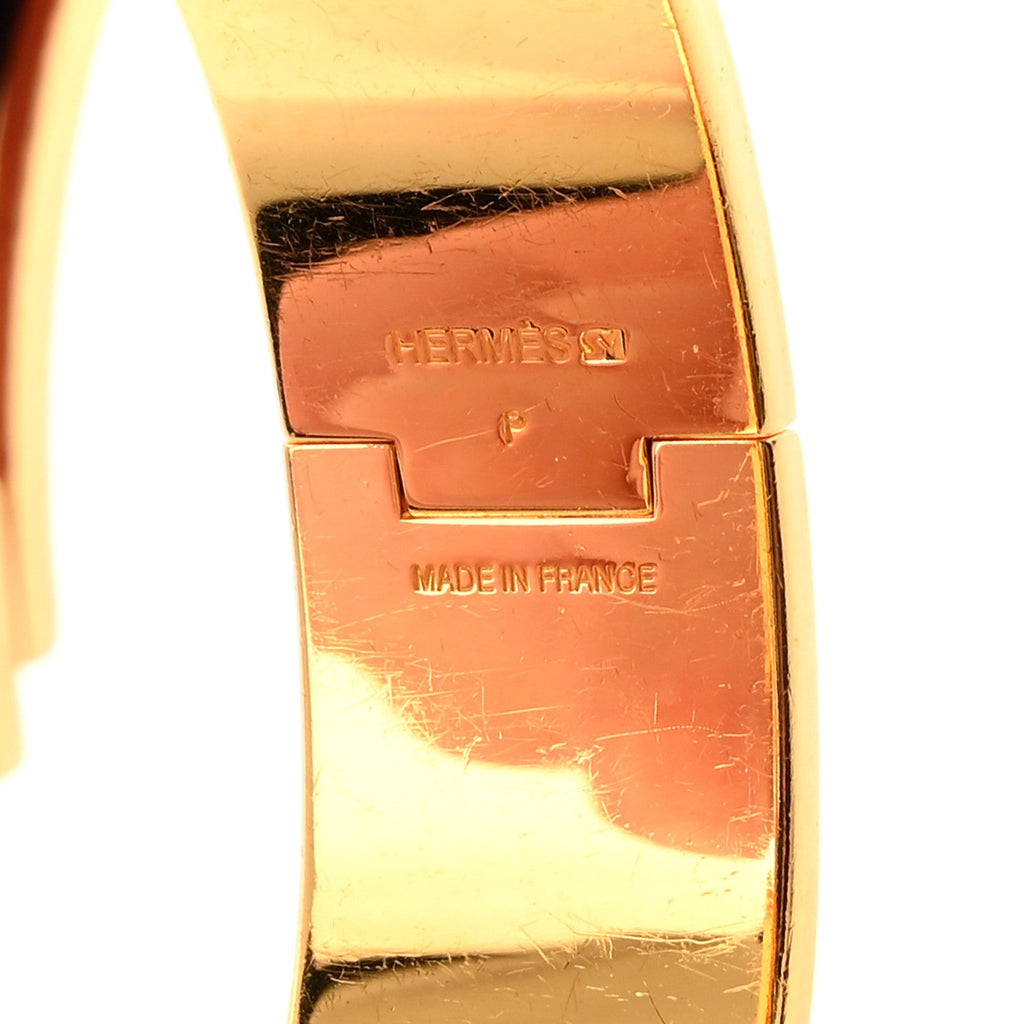 Enamel Wide Clic Clac H Bracelet GM Black
