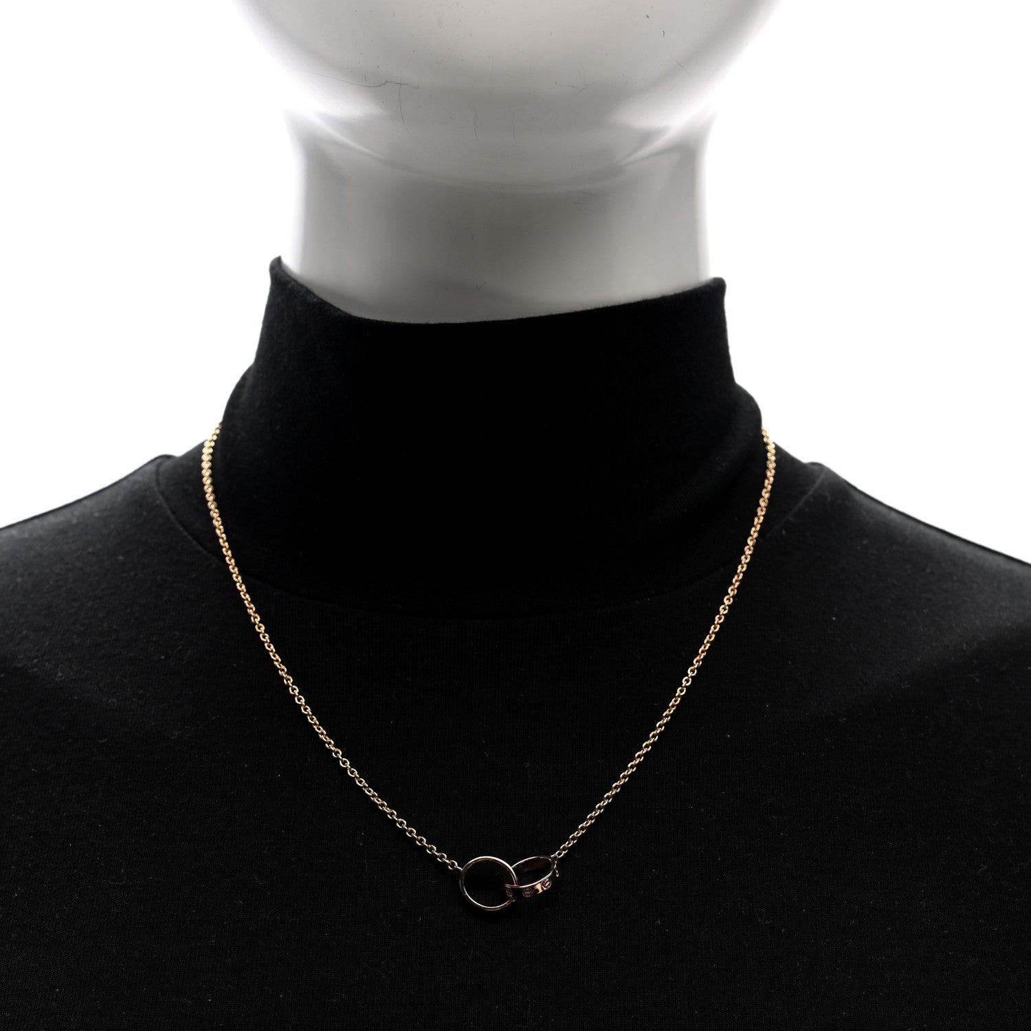 18K Pink Gold Interlocking LOVE Necklace