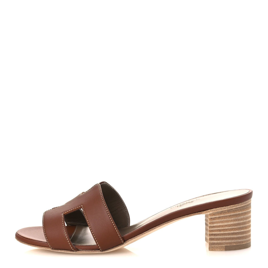 Calfskin Oasis Sandals 37 Gold