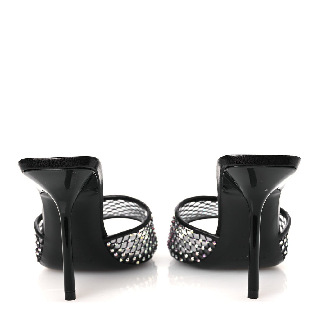 Mesh Strass Giqua 95 Mule Sandals 37.5 Black