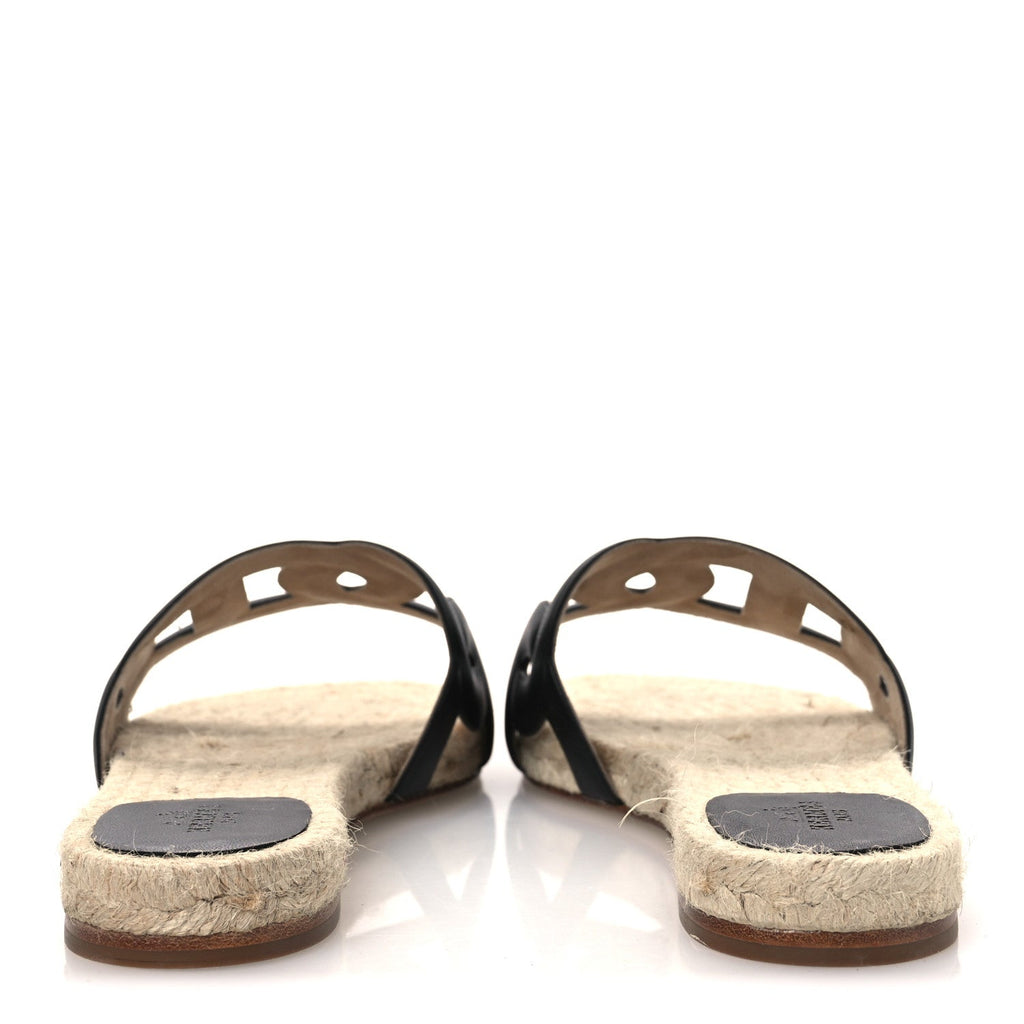 Nappa Famosa Espadrille Sandals 37 Black