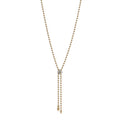 18K Yellow Gold Diamond Love in Verona Flower Zipper Necklace