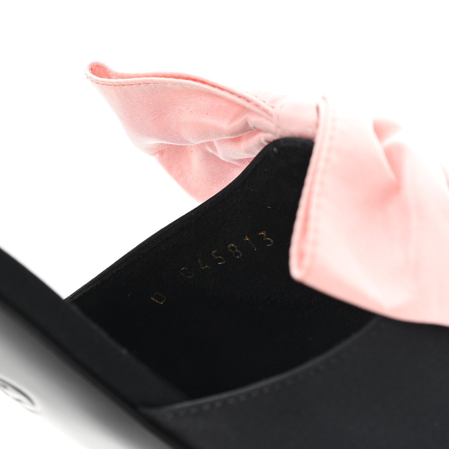 Silk Pearl Ankle Strap Sandals 38 Black Light Pink