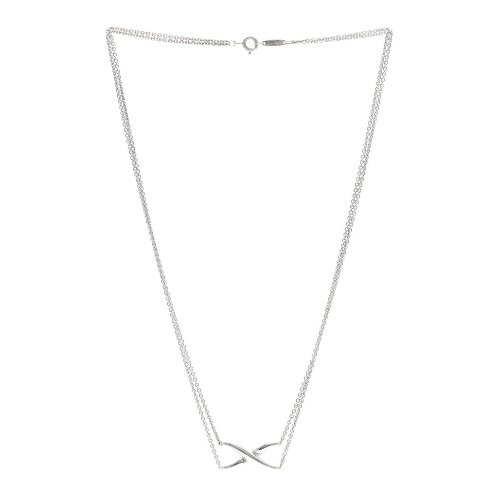 Sterling Silver Paloma Picasso Double Chain X Pendant Necklace