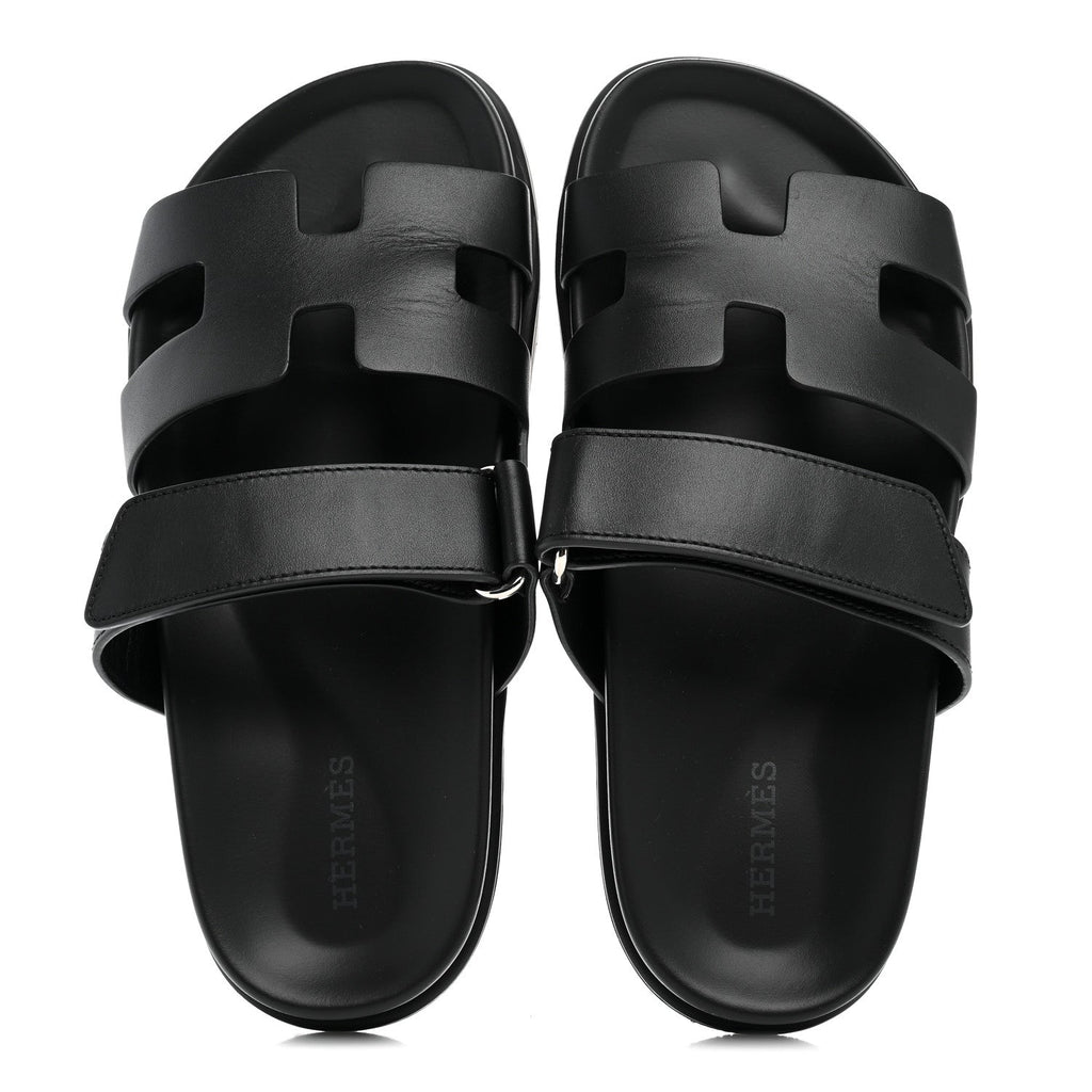 Calfskin Womens Chypre Sandals 35.5 Black