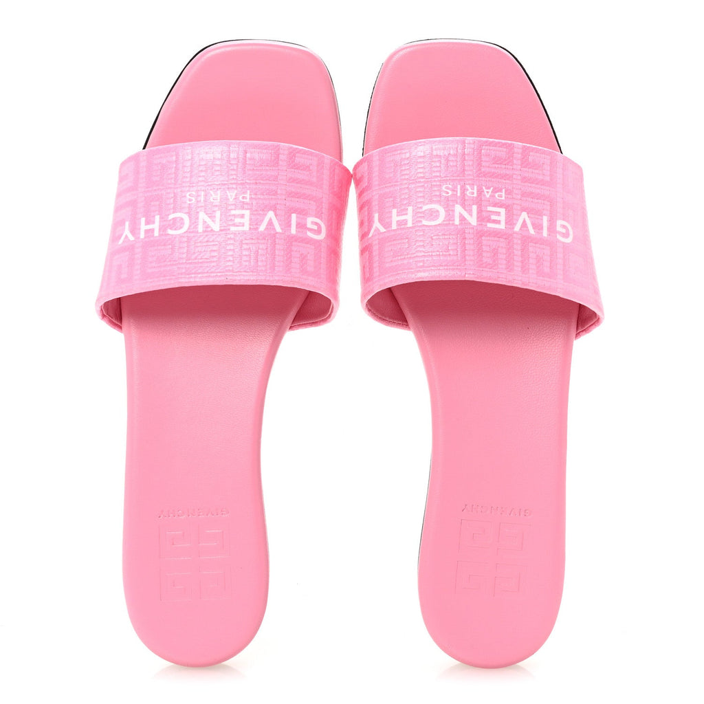 Coated Canvas Logo 4G Embossed Flat Sandals 36.5 Pink