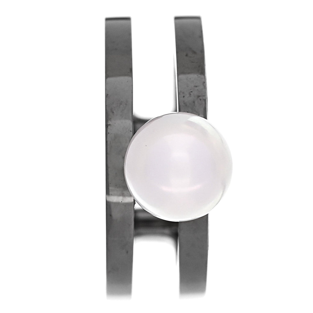 Darkened Sterling Silver Akoya Pearl 6mm Passionoir Ear Cuff