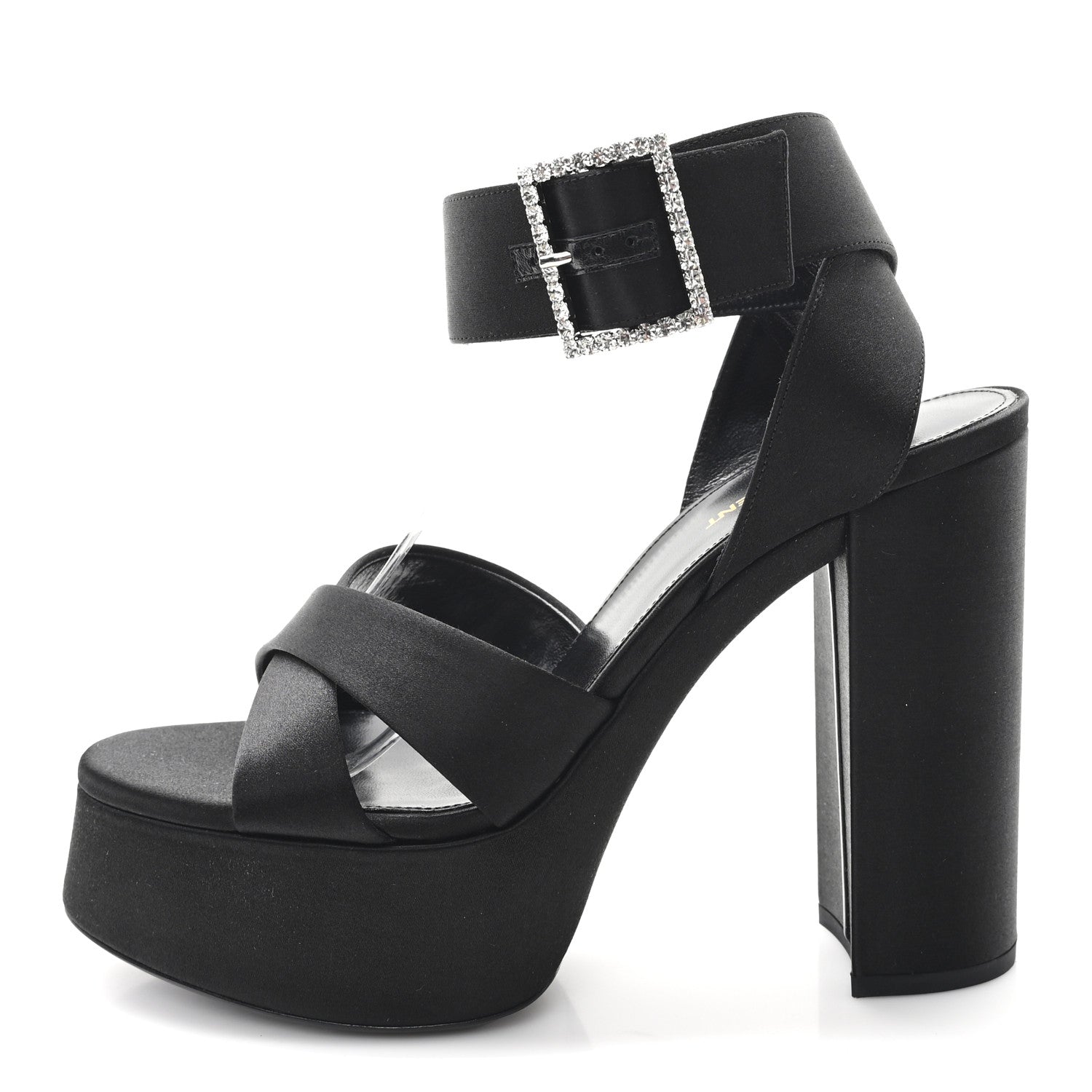 Raso Regale Bianca 85 Platform Sandals 39 Black