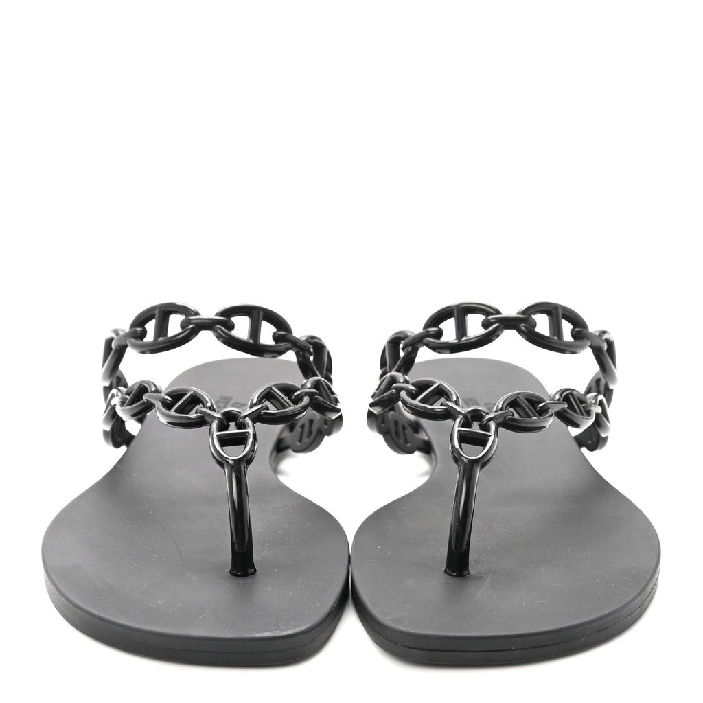 Rubber Chaine d'Ancre Island Sandals 38 Black