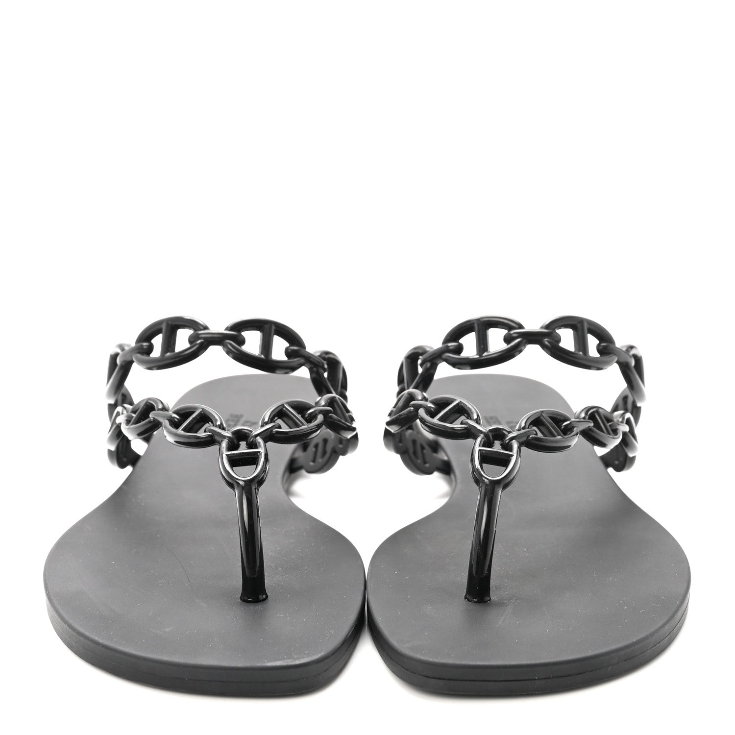 Rubber Chaine d'Ancre Island Sandals 38 Black