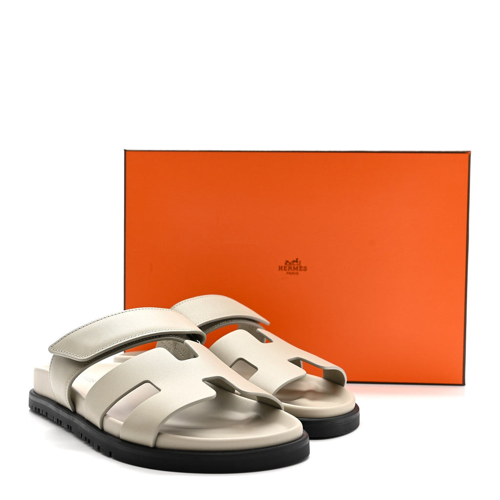 Calfskin Womens Chypre Sandals 36.5 Beige Esquisse