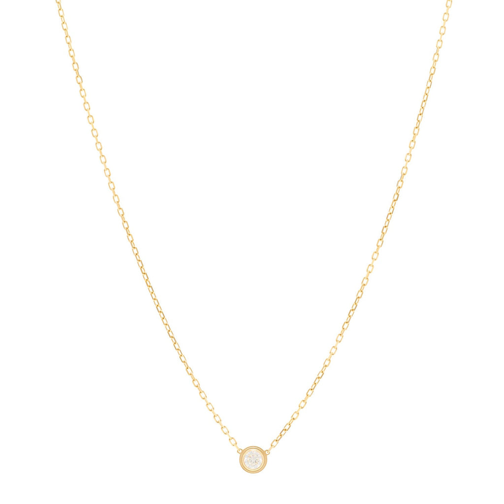 18K Yellow Gold Diamond LM D'Amour Pendant Necklace