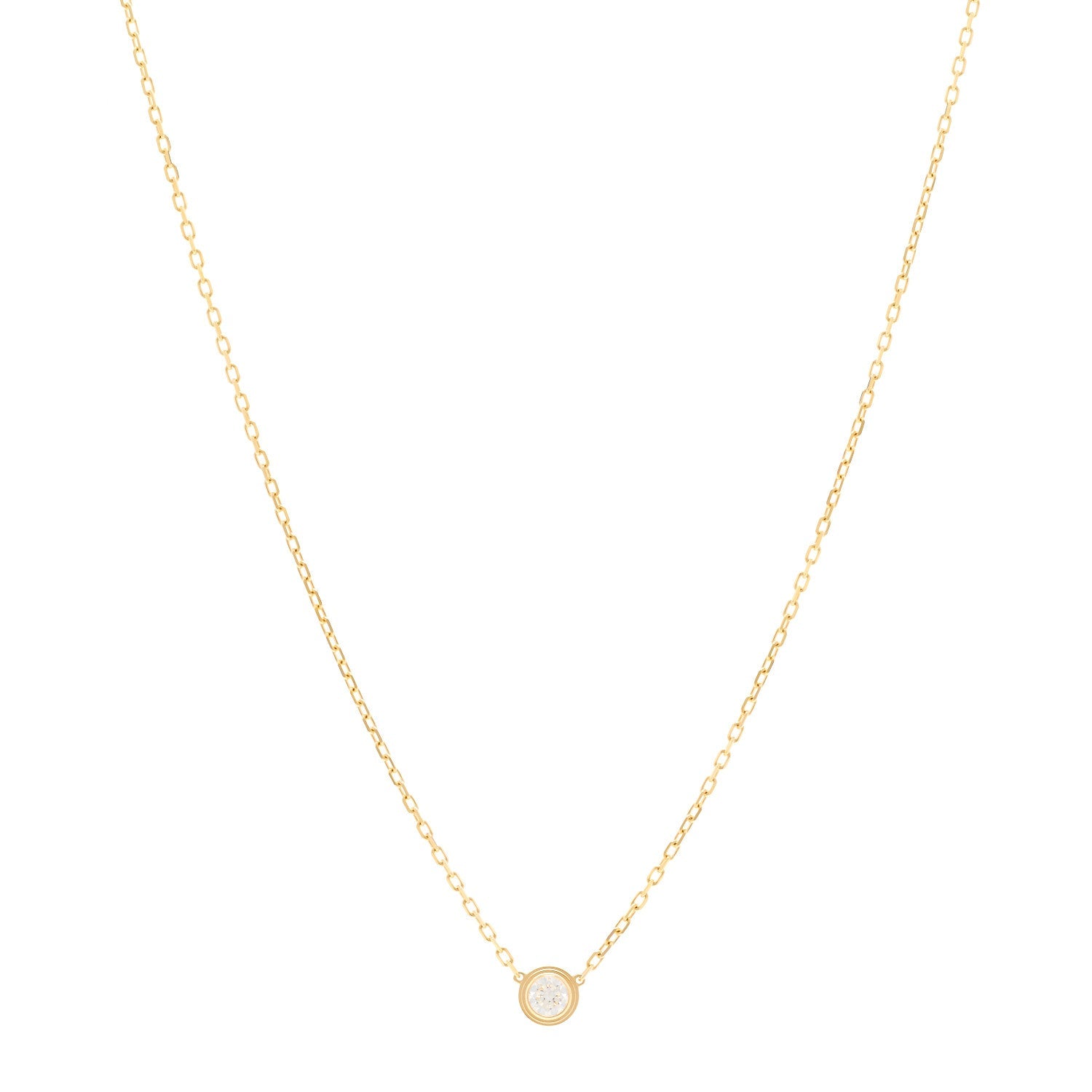 18K Yellow Gold Diamond LM D'Amour Pendant Necklace