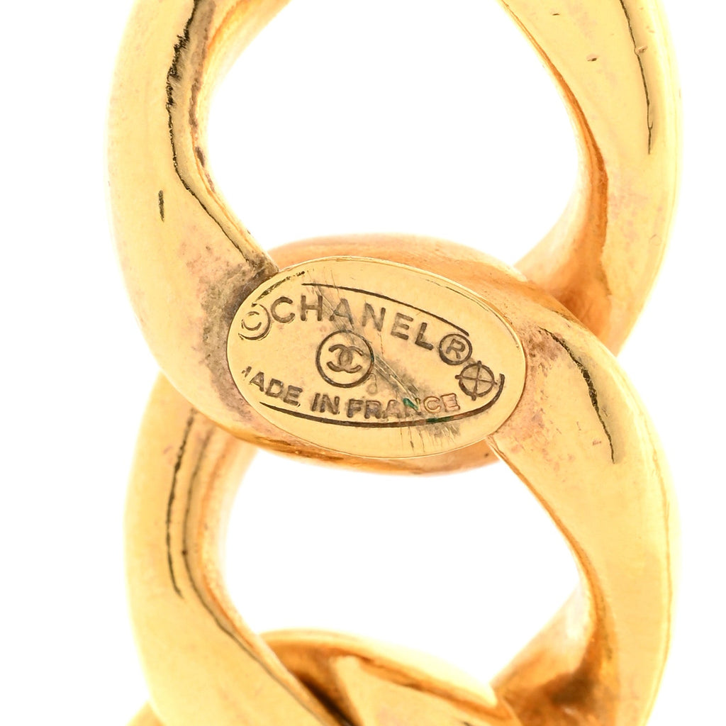 Metal Chain Link Necklace Gold