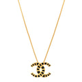 Resin Along The Nile CC Pendant Necklace Gold Black