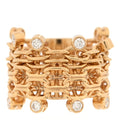 18K Yellow Gold Diamond GM Chaine d'Ancre Calypso Ring 55 7.25
