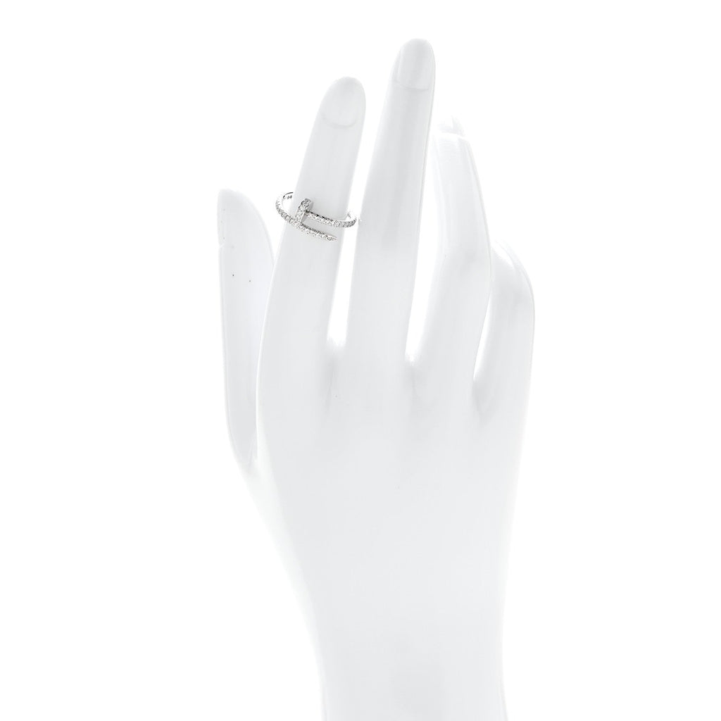 18K White Gold Diamond Juste Un Clou Paved Ring 49 5