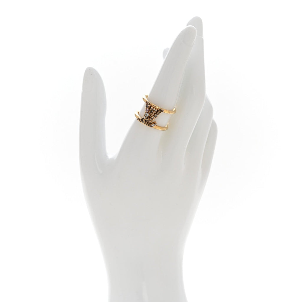 Metal Crystal Iconic Tresor Ring L Gold