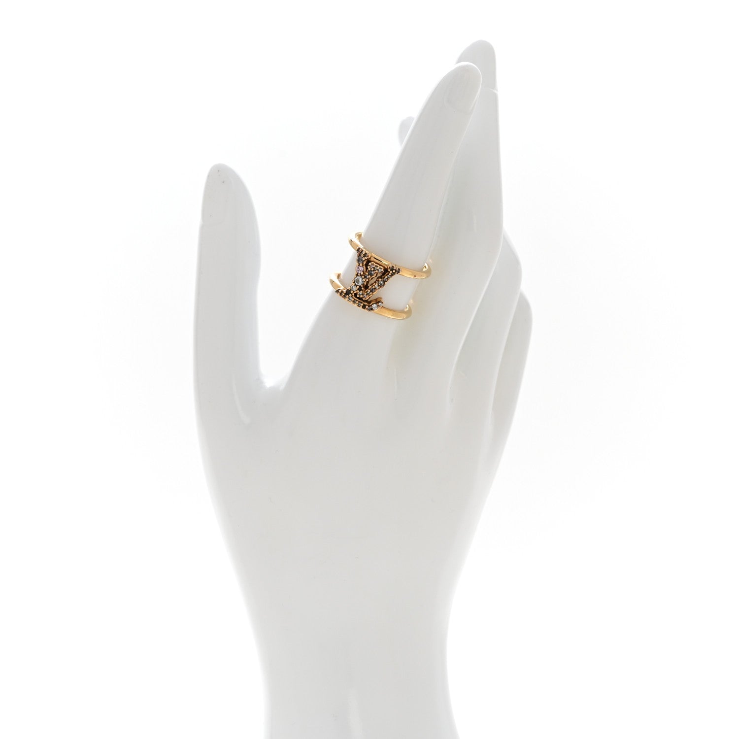 Metal Crystal Iconic Tresor Ring L Gold