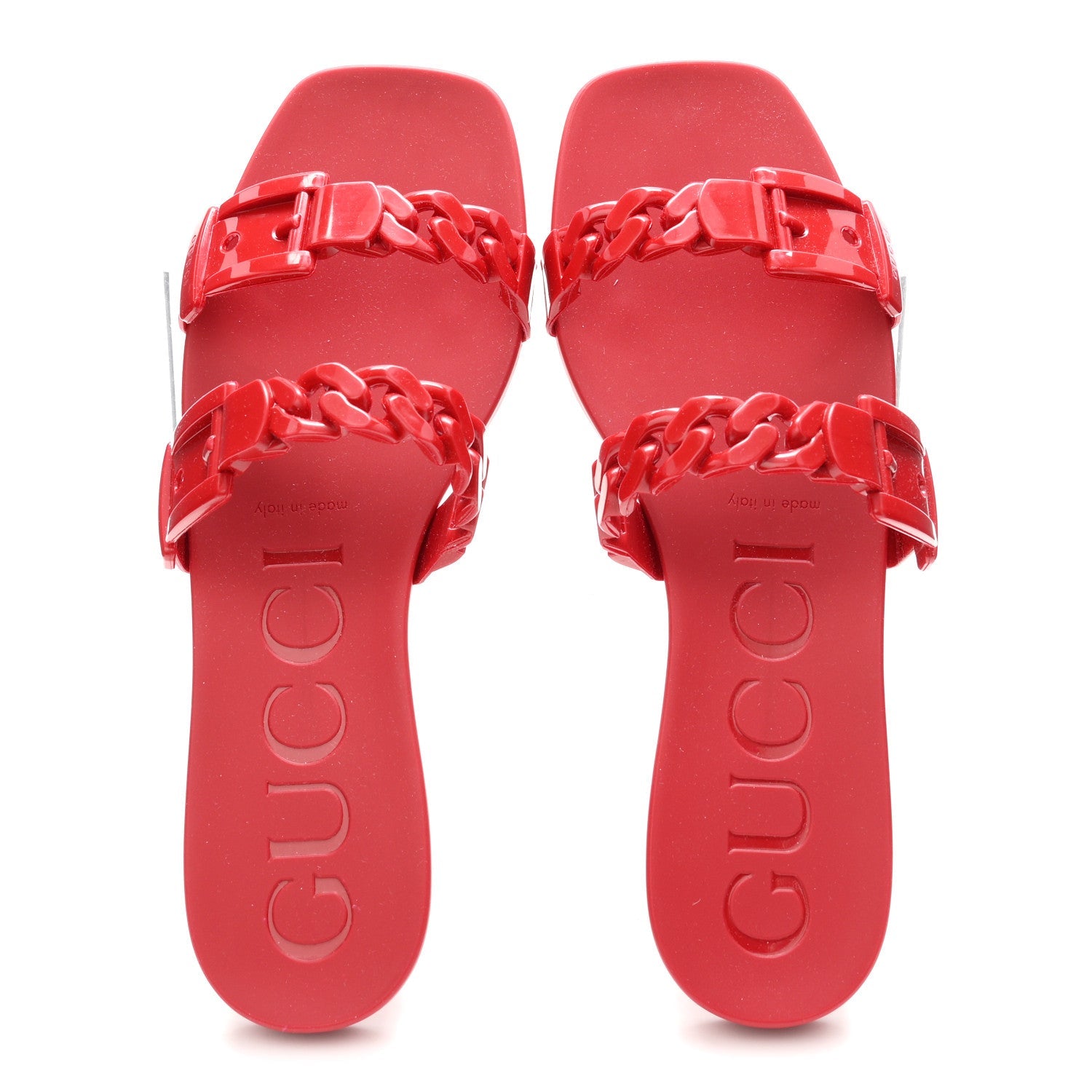 Rubber Womens Slide Sandals 36 Hibiscus Red