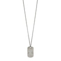 Metal Crystal Ruthenium Dog Tag Charm Necklace Black