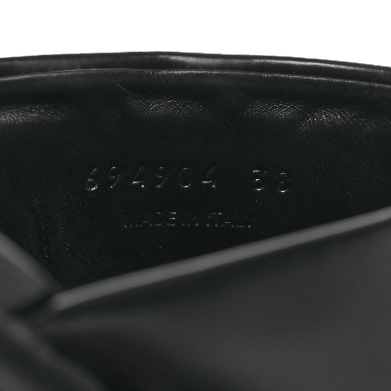 Jive Smooth Calfskin Logo Embossed Womens Tractor Platform 38 Black