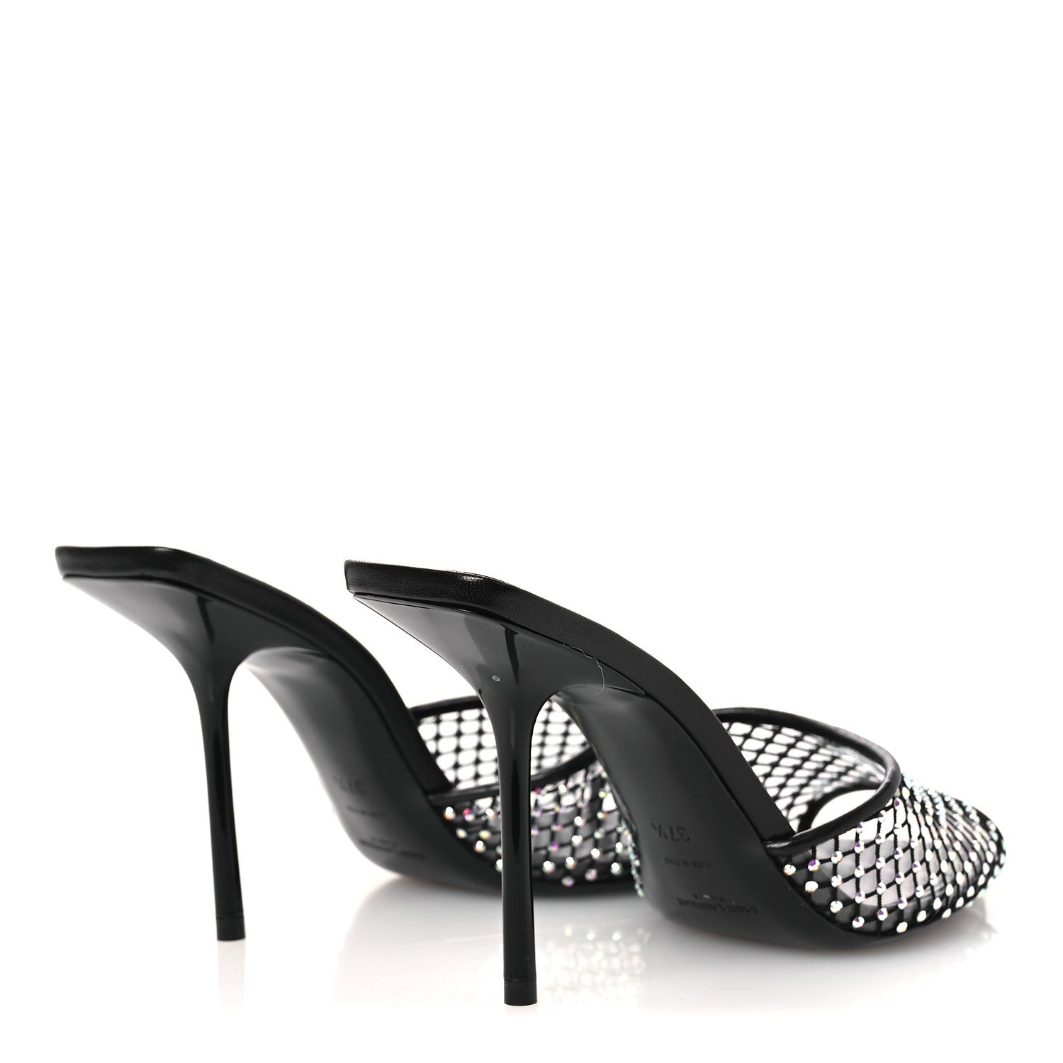 Mesh Strass Giqua 95 Mule Sandals 37.5 Black