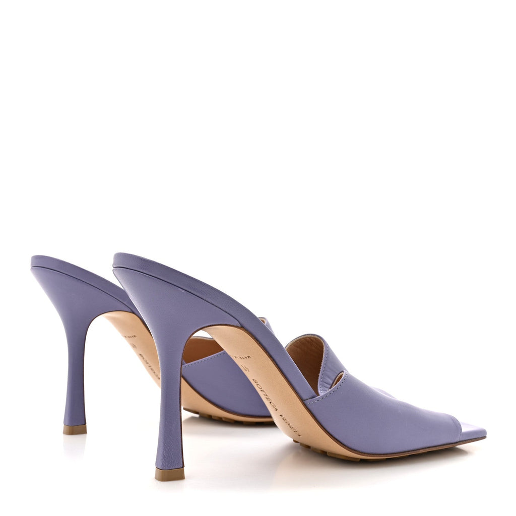 Lambskin Stretch Mule Sandals 41 Lavender