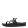 Calfskin Womens Empire Sandals 36.5 Black