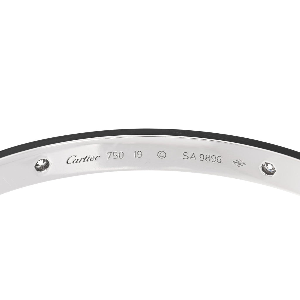 18K White Gold 4 Diamond LOVE Bracelet 19