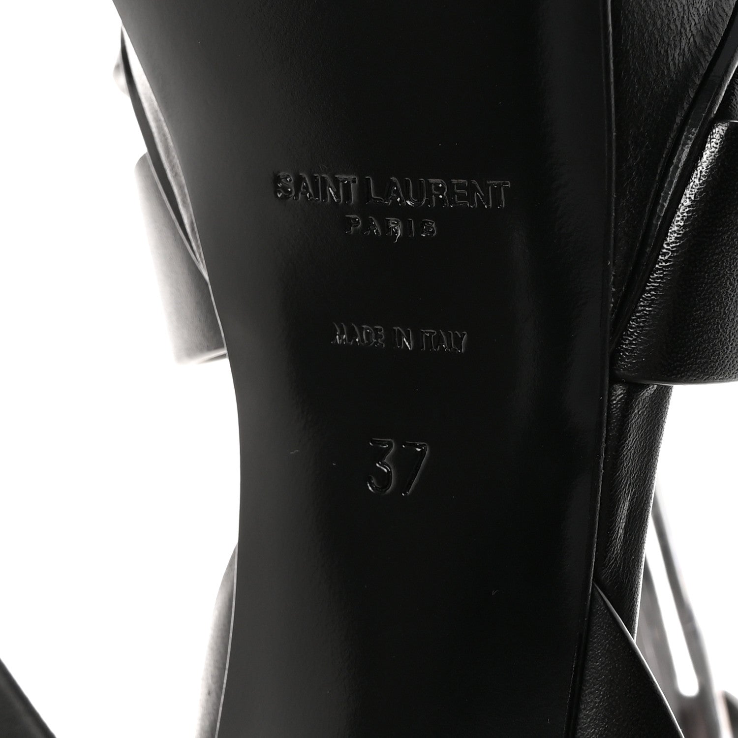 Calfskin Tribute 105 Platform Sandals 37 Black
