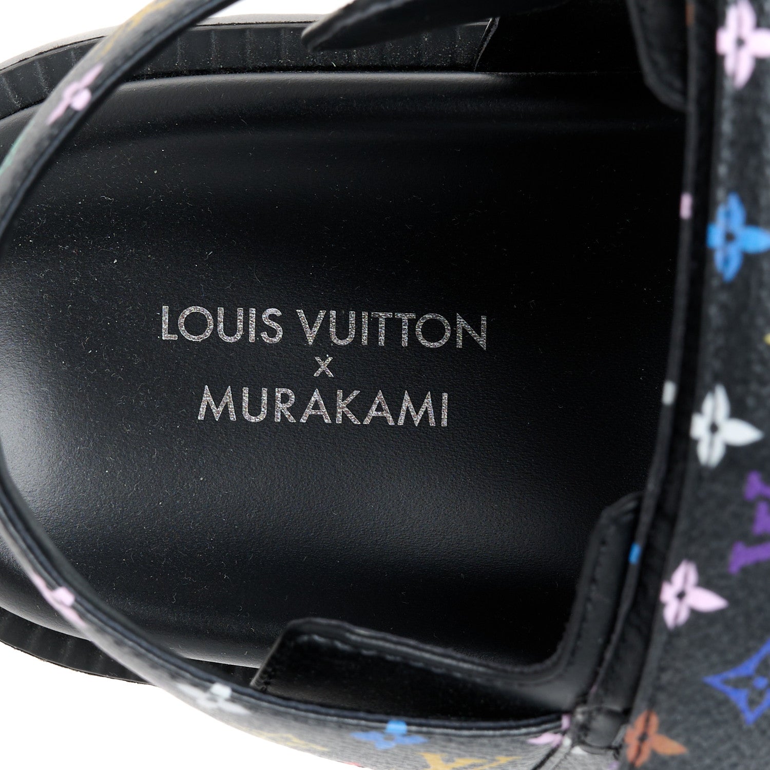 LV X TM Monogram Multicolor Sunset Flat Sandals 38 Black