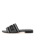 Plain Spain Denim Logo Slide Sandals 37 Light Blue