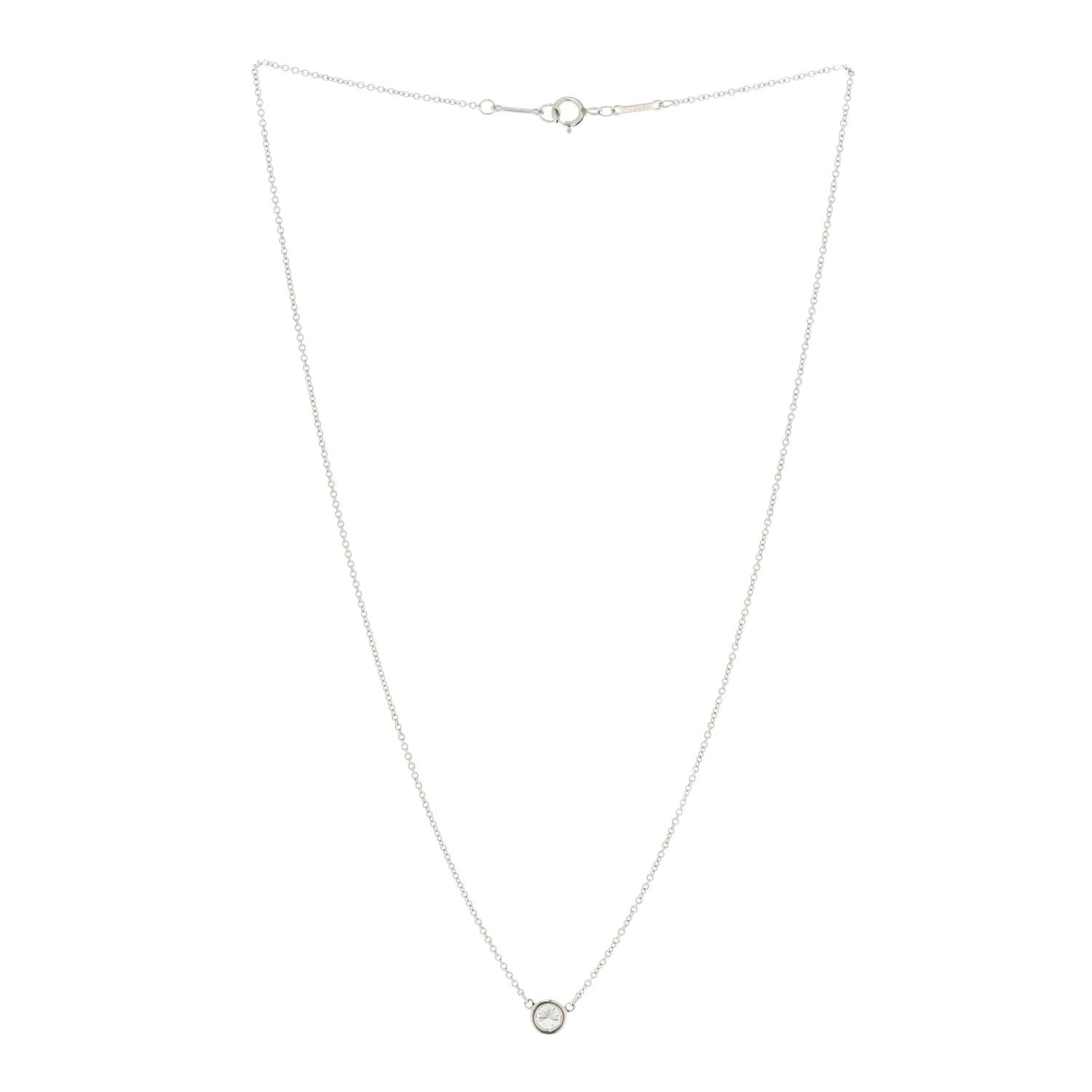 Platinum Diamond .24ct Elsa Peretti Diamonds by the Yard Pendant Necklace